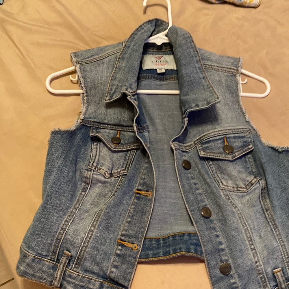 Gusse denim shirt sleeve jacket